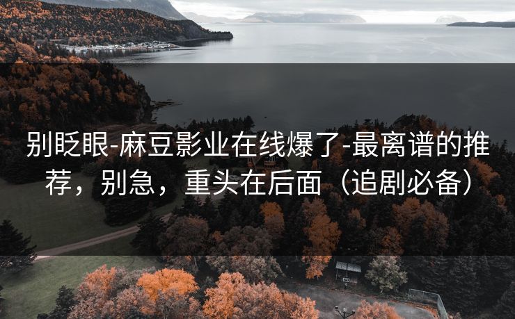 别眨眼-麻豆影业在线爆了-最离谱的推荐，别急，重头在后面（追剧必备）